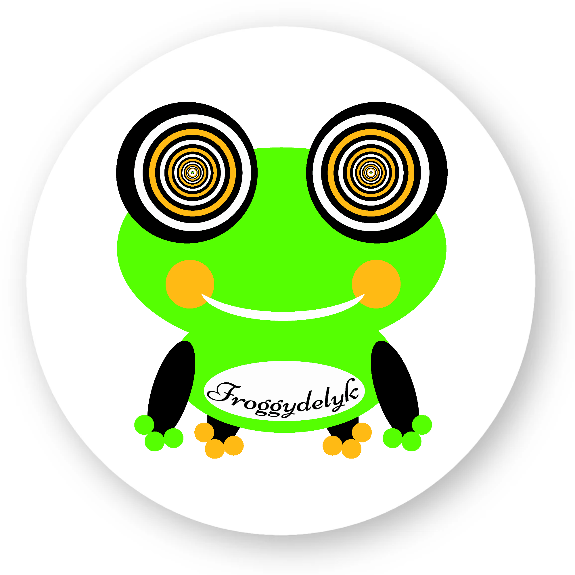 Froggydelyk amazone dream 1 Sticker rond-Vinyle