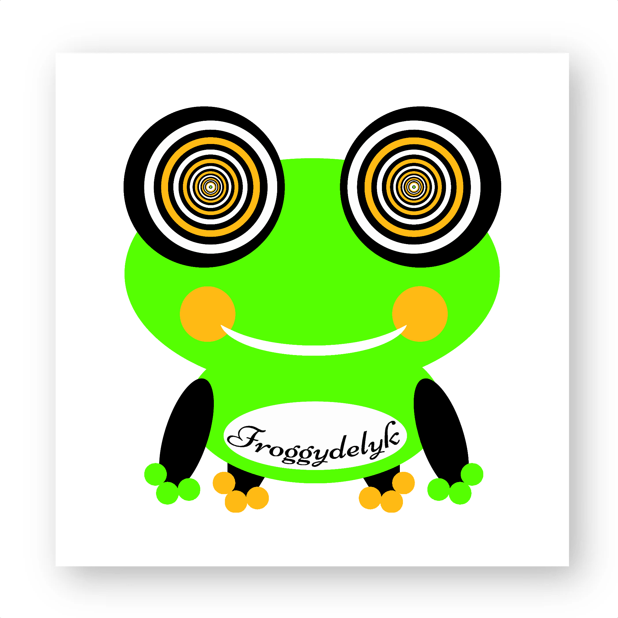 Froggydelyk amazone dream 20 Stickers carrés-Vinyle